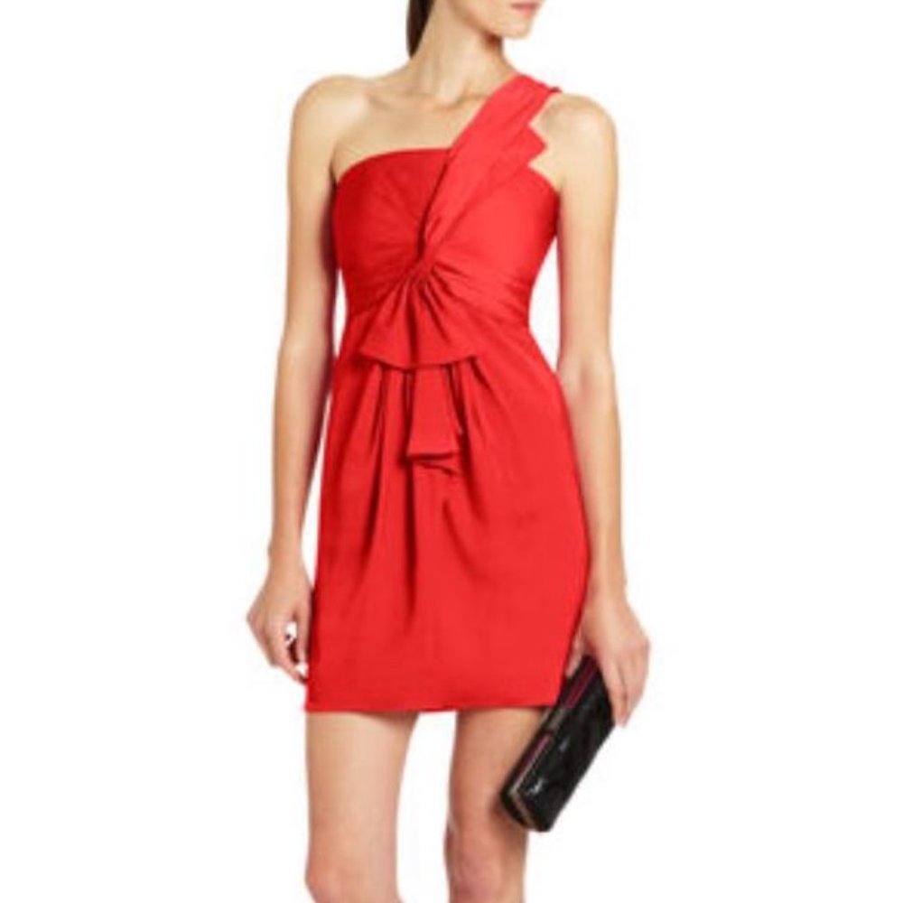 BCBGMaxAzria Red Cocktail Dress, Like New